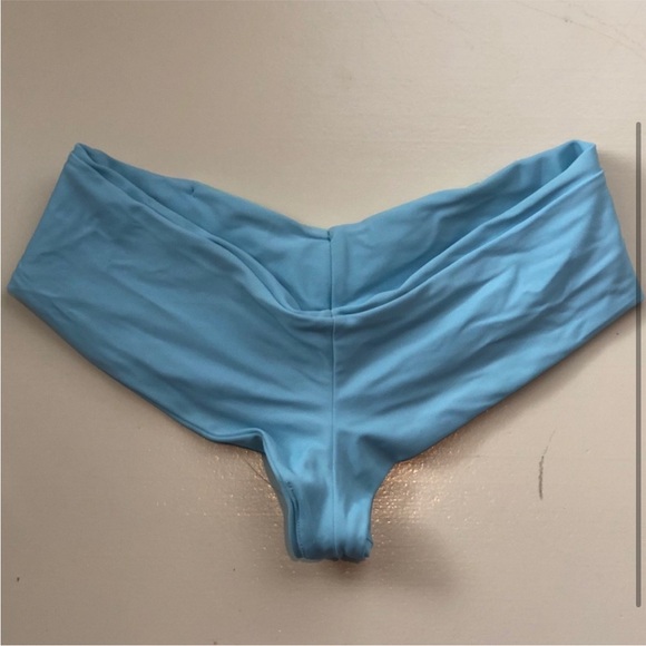 Lolli light blue swimsuit bottoms with teal bow - Picture 2 of 2